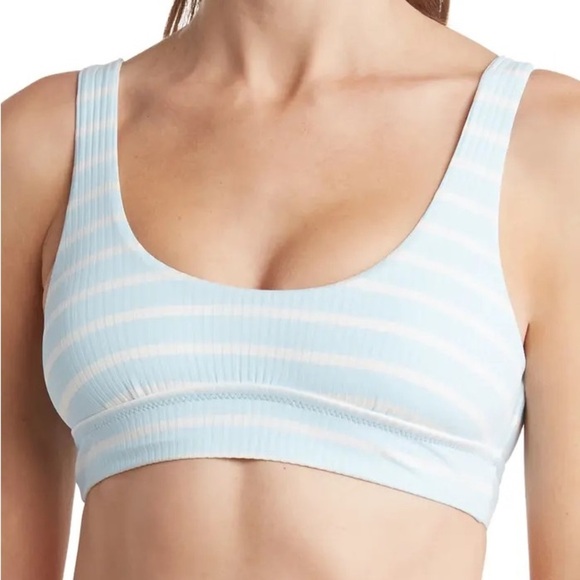 Vitamin A Other - VITAMIN A Sierra Sports Inspired Bra Bikini Top Baby Blue Stripe Small NWT $118
